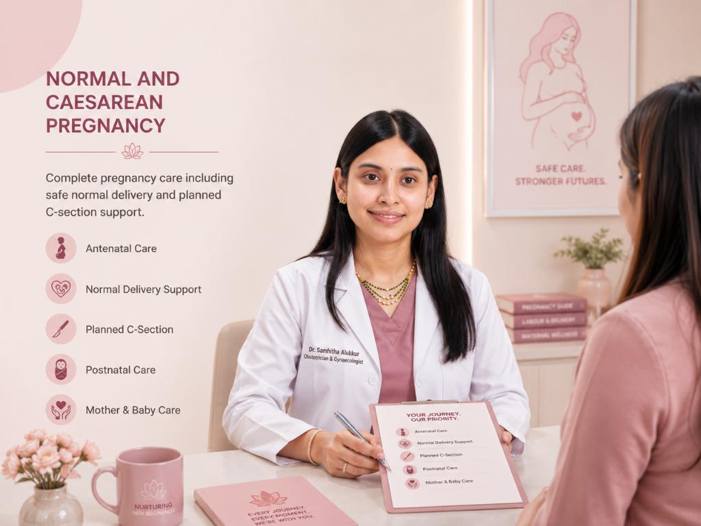 Normal and caesarean pregnancy