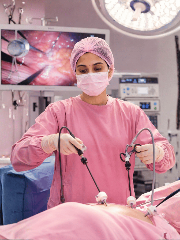Doctor with patient